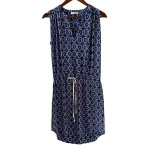 Ulla Johnson Silk Mila Dress In Blue & White Print Size 6